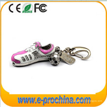 Forme de chaussure très chaude USB Flash Drive Keychain Flash Disk 4GB